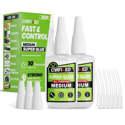 Fast & Control Medium Super Glue 120g, All-Purpose Cyanoacrylate CA Glue - size: 4 oz