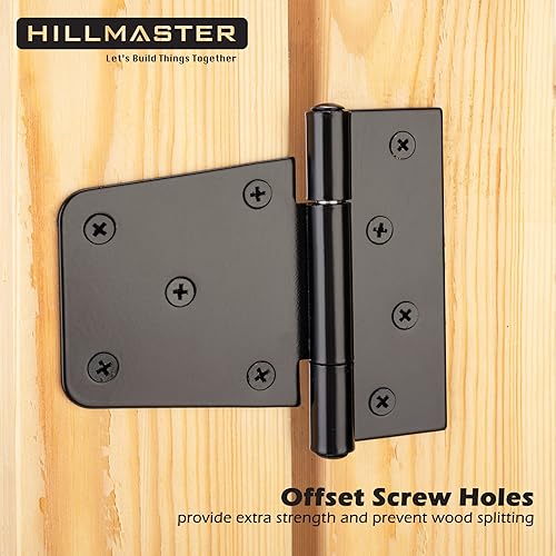 HILLMASTER 3.5 inch Heavy Duty Gate Hinges Fence Door Hinges Durable Gate Strap Hinge for Indoor Outdoor, Gate Hardware Kit for Shed, Wooden Fences, Vinyl Fence Gate, Barn Door, Garage, 4 Pack - size: 4 Pack