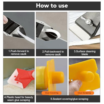 Sausage Caulk Gun Kit, 20 Oz & 10 Oz Convertible, 5 Tips