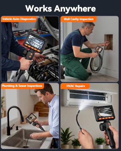 0.24” 2 Way Dual Lens Articulating Inspection Camera for HVAC AC