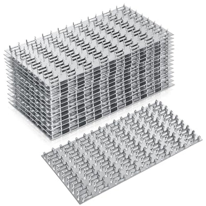 15PCS Truss Plates, 4x8 Inch Pronged Truss Mending Plates, Repair Tie Plate Bracket with 9mm Nail Teeth for Wood Stud Roof Truss Timber - size: 4x8 Inch