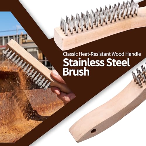 Wire Brush Set for Cleaning, 10-Piece Wire Brush for Rust Paint Removal - size: 10Pcs