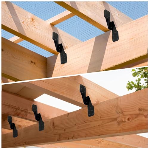 (50 PCS) Hurricane Brackets H2.5A 18-Gauge Galvanized Hurricane Tie 25ct Heavy Duty Hurricane Straps (Left Tie Black) - color: Black, size: Left Tie