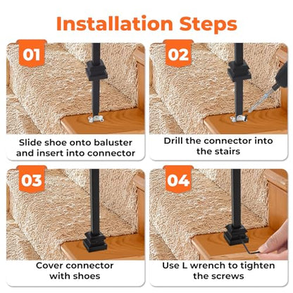 Sidasu 50-Pack Baluster Connectors for 1/2'' Square Balusters