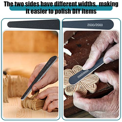 Honoson 20 Pcs Sanding Sticks Model, Low and High Grits, Water Drop Style - style: Water Drop Style