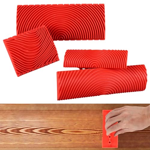4PCS Wood Graining Tool Wood Grain Paint Tool Wood Grain Tool Kit