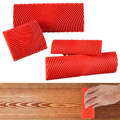 4PCS Wood Graining Tool Wood Grain Paint Tool Wood Grain Tool Kit