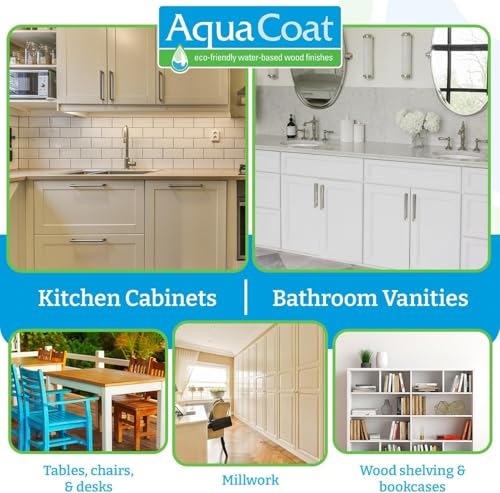 AquaCoat Water-Based White Cabinet Wood Grain Filler Gel – Fast Drying, Low Odor White Wood Filler, Sandable & Paintable for Interior & Exterior Repairs, Upgrades & Restorations, 4 Pack (Pint) - size: 4Pint