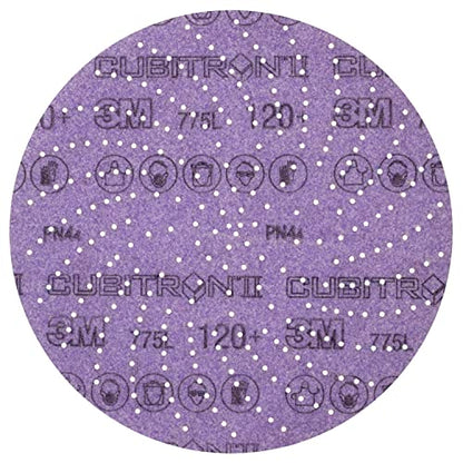 3M Xtract Cubitron II Hookit Clean Sanding Film Disc 775L - size: 5 in, 240+ 320+ 400+