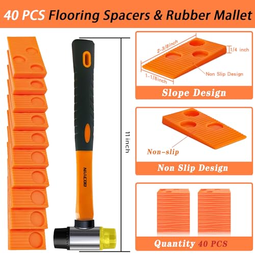 NAACOO Laminate Flooring Tools,6in1 Heavy Floor Install Kit for Vinyl Plank - size: 6 in 1 Flooring Tools