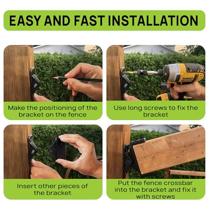 Horizontal Pivot Brackets for Standard 2x4 Wood Railings (1.5"x3.5") (48 Pack) - style: Horizontal Pivot Bracket