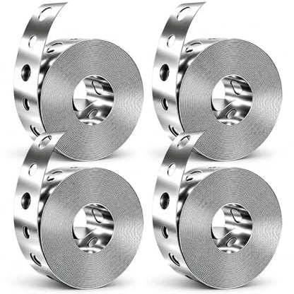 Galvanized Hanger Strap, 3/4 in x 10ft Galvanized Metal Pipe Strap, 4 Pack