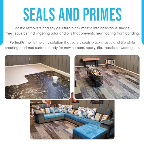 Perfect Primer Encapsulant | Asbestos Sealer | No Mastic Removal Required | Adheres New Coatings To Old Mastics | Medium Grey | 1 Gallon (3.7 Liters)