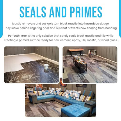 Perfect Primer Encapsulant | Asbestos Sealer | No Mastic Removal Required | Adheres New Coatings To Old Mastics | Medium Grey | 1 Gallon (3.7 Liters)