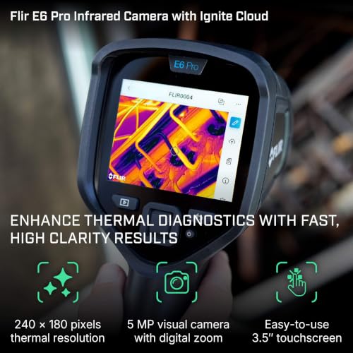 FLIR E6 Pro - Commercial Thermal Imaging Camera with Wi-Fi, High Resolution Infrared Camera with FLIR Ignite Cloud - color: E6 Pro WiFi