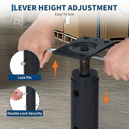 Adjustable Jack Post 56"-100", 2Pack House Floor Jack, 18000LBS House Jacks - color: Black/56"-100"