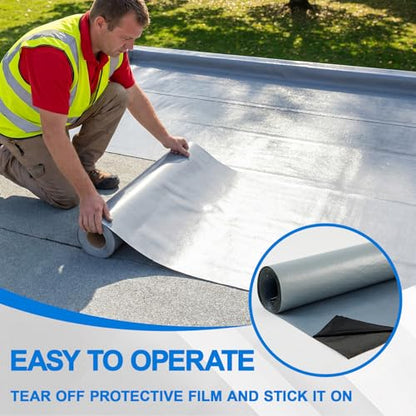 Waterproof Roof Repair Tape, TPU, 16.5 Feet Length, 40 Inch Width - color: Gray, size: 40in X 16.5ft