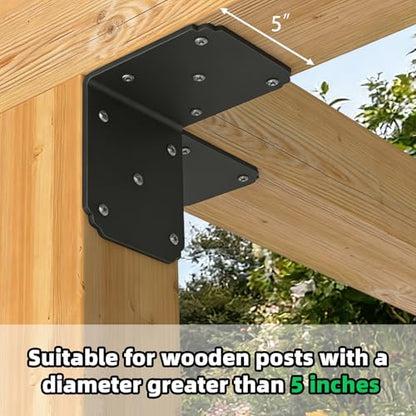 8 PCS 6" x 6" x 5" L Right Angle Bracket, Heavy Duty Corner Brace - size: 6x5 inch ( 8 Pack )