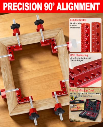 12 Pack Corner Clamps for Woodworking 90 Degree Corner Clamp with Box.