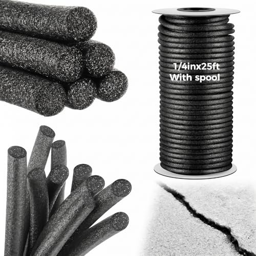MotiMind Foam Backer Rod for Gap, 1/4 Inch X 25 ft, Black, 1 Roll - color: Black, size: 1/4 Inch X 25 ft