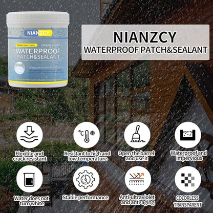 Liquid Waterproof Sealant Invisible Waterproof Agent Transparent Repairing Leak Waterproof Adhesive, Indoor & Outdoor Waterproof (12.3 OZ)