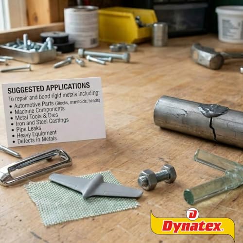 Dynatex 144356x2 4 Minute Steel Epoxy Adhesive 2 oz (2 Pack)