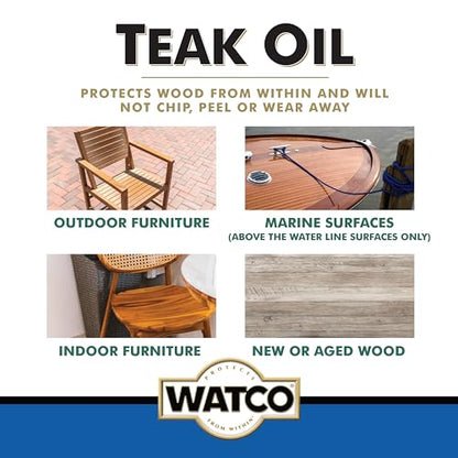 Watco Teak Oil Finish - size: 32 oz (Pack of 1)