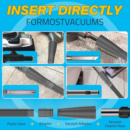 Sealegend 2 PCS Dryer Vent Cleaner Kit, Dryer Lint Vacuum Attachment&Brush - color: Black