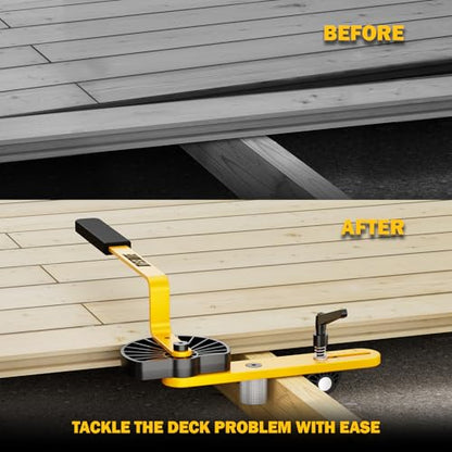Deck Board Straightener, Heavy Duty Tool for Decking Gaps & Misalignment
