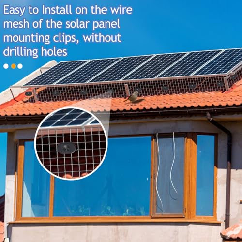Funrous 240 Sets Solar Panel Bird Guard Fastener Clips Stainless Steel Set