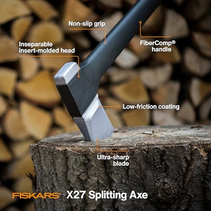 Fiskars X27 Super Splitting Axe 36", for Taller Users on Large Logs - style: 36" Splitting Axe