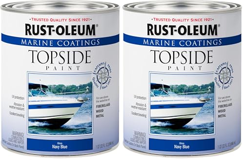 Rust-Oleum, Navy Blue, 207002 Marine Topside Paint, 1-Quart, 32 Fl Oz (Pack of 2), 11 - color: Navy Blue, size: 32 Fl Oz (Pack of 2)