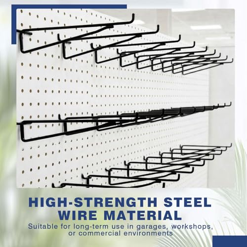 Shimeyao 10 Pcs Pegboard Shelf Brackets 12 Inch, Peg Hooks, Black - color: Black, size: 12 Inch