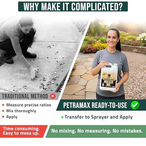 PetraMax Lockscape Ready to Use Rock Glue for Landscaping 4 Gallon USA-Made - size: 4 Gallon