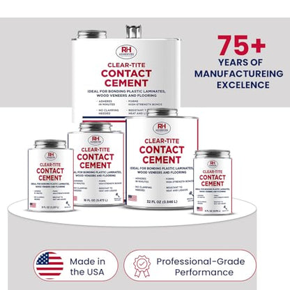 Clear-Tite Contact Cement 4 oz - Adhesive Glue for Laminate & Wood - size: 4 oz