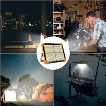 Portable LED Solar Work Light 100W 16500mAh 10000LM - color: Orange