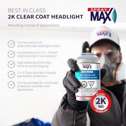 SprayMax 2K 2in1 Headlight Clear Coat | Headlight Restoration Spray