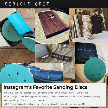 Serious Grit - 6-Inch 49-Hole Sanding Discs - P80-220 Assortment - 10 Pack - size: 6-Inch 6-Hole