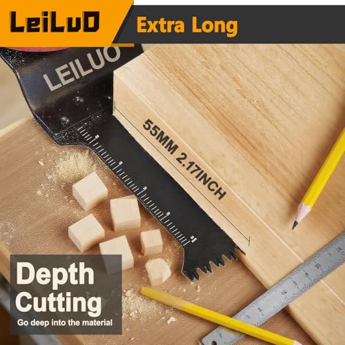 LEILUO 15Pcs Oscillating Tool Blades Wood, Multitool Blades Japanese Teeth