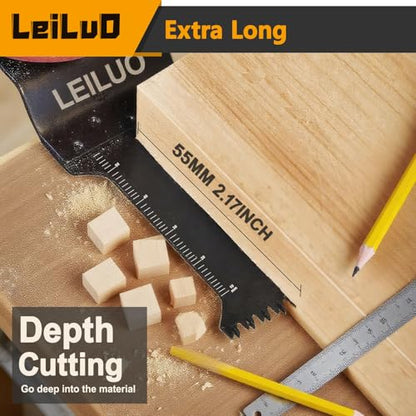 LEILUO 15Pcs Oscillating Tool Blades Wood, Multitool Blades Japanese Teeth