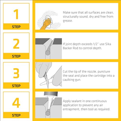 Sikaflex Mortar Fix, Limestone, Polyurethane sealant for Repairing Damaged Mortar, Joints and Gaps. Sealing Mortar Cracks 10.1 fl. oz Cartridge (Pack of 1) - size: 10.1 Fl Oz (Pack of 1)
