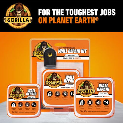 GORILLA Heavy Duty Fast Drying Wall Repair Spackling & Primer, 16 fl oz