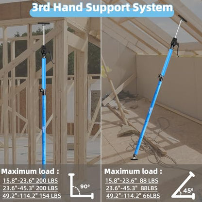 Aluminum Cabinet Jack Support Pole 2PC, 23.6-45.3 Inches Steel Telescopic Quick Rod Adjustable 3rd Hand Support System 200lbs Capacity for Installing Cabinets, Heavy Duty Cabinet Lift Jack - size: Medium23.6-45.3INCH 2Pc