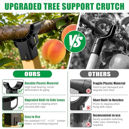 KJX 4 Pack Upgraded Tree Crutches, Fruit Tree Branch Supports - color: Black-4Pcs