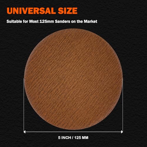 5 Inch Mesh Sanding Discs 50 PCS, 80 Grit Assortment, Dust Free Hook and Loop Sanding Discs, Anti-Clogging Sandpaper for Random Orbital Sander, Angle Grinder, Wood Metal Sanding - style: P80