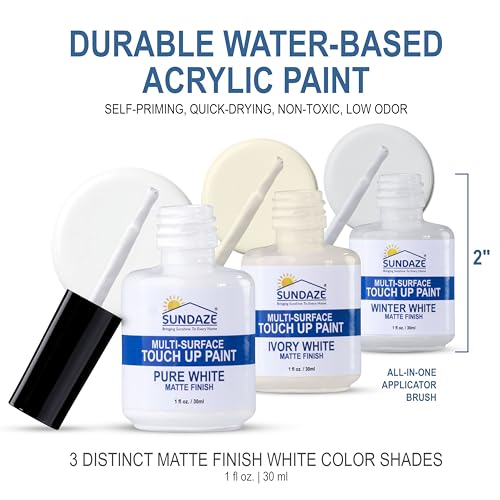 Sundaze Matte White Touch-Up Paint Pen Kit - Wall, Kitchen Cabinet