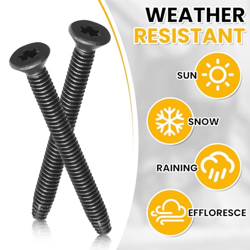 Blulu 100 Pcs 1/4-20 x 2-1/2" Self-Tapping Flat Head Trailer Deck Screws
