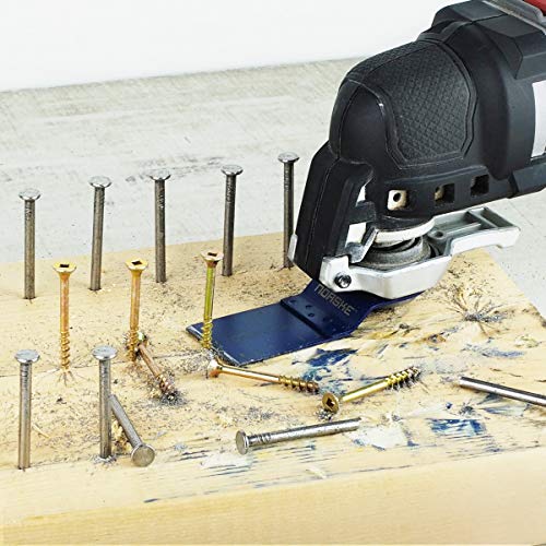 Norske Tools NOTP205 1-1/4 inch Carbide Oscillating Multi Tool Accessory Blade for Cutting on Metal and Metal Embedded Wood - style: Carbide Blade