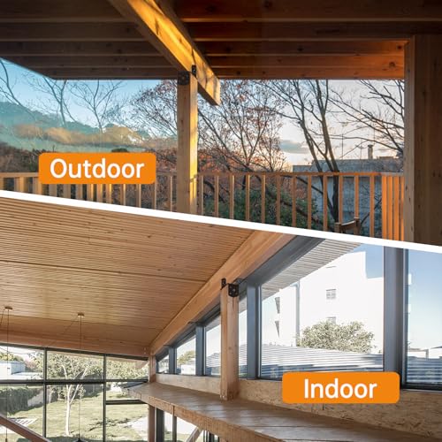 4 Pcs 4"x 6" Deck Post Caps Tie Brackets|Ineer Size (P6x6-B(4x4/4x6)) - size: 4"x 6" - 4 Pieces, style: Deck Post Caps Tie Brackets