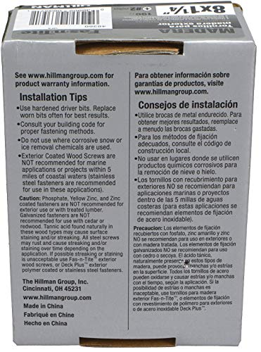 Gray Epoxy Exterior Wood & Deck Screws #8 x 1-1/4", 181 Pk